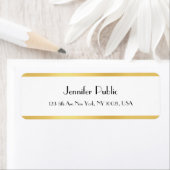 Elegant handgeschreven Script Gold White-Sjabloon Etiket (Insitu)