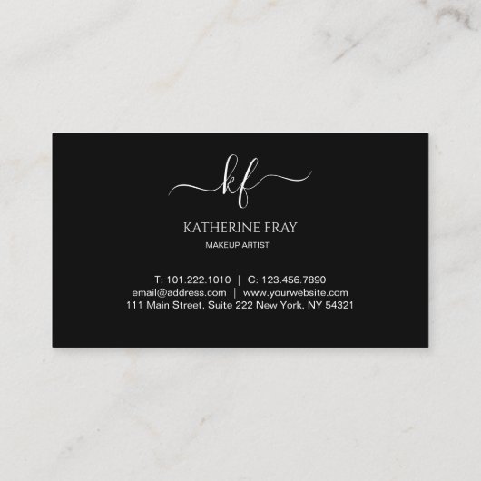 Elegant handgeschreven script kalligrafie roze lip visitekaartje (Achterkant)