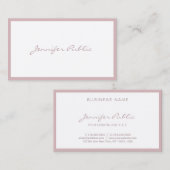 Elegant handgeschreven script minimalistisch moder visitekaartje (Voorkant / Achterkant)