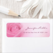 Elegant handgeschreven script Modern Roze Rose Etiket (Insitu)