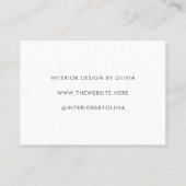 Elegant handgeschreven Script Name Black White Mar Visitekaartje (Achterkant)