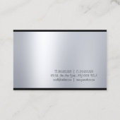 Elegant handgeschreven script Silver Kijk Schone G Visitekaartje (Achterkant)