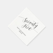 Elegant handgeschreven script vijfenzeventig verja servet (Hoek)