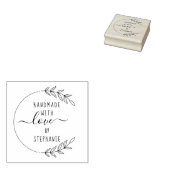 Elegant handgetekende aangepaste naam Handgemaakt  Rubberstempel (Gestempeld)