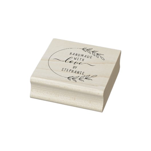 Elegant handgetekende aangepaste naam Handgemaakt  Rubberstempel (Stempel)