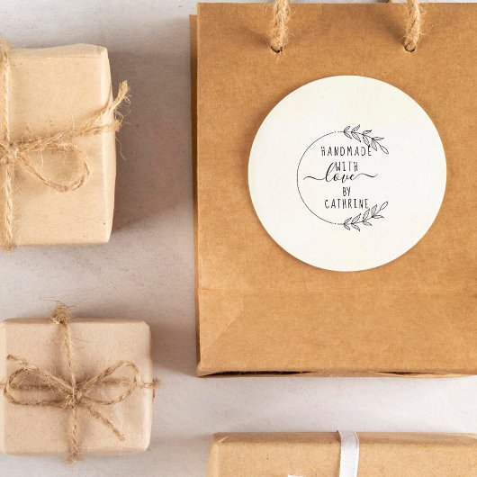 Elegant handgetekende aangepaste naam Handgemaakt  Rubberstempel