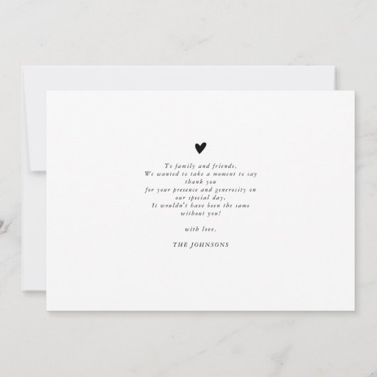 Elegant Handlettering Chic Foto Baby shower Bedankkaart (Achterkant)