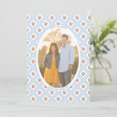 Elegant Handpainted Citrus Pattern Oval Photo Feestdagenkaart (Staand voorkant)