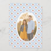 Elegant Handpainted Citrus Pattern Oval Photo Feestdagenkaart (Voorkant / Achterkant)