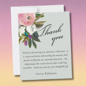 Elegant Handpainted Floral Budget Retirement Bedankkaart