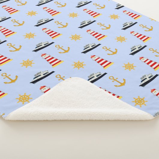 Elegant handpalmen op lichtblauw sherpa deken (3/4)