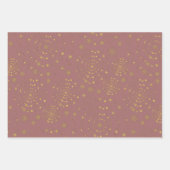 Elegant Handrawn Pattern Gold Marsala Inpakpapier Vel (Voorkant)