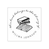 Elegant handschrift aangepaste bibliotheekboeken 	rubberstempel (Afrduk)