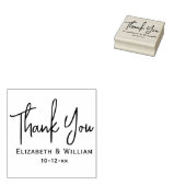 Elegant handschrift bruiloft typografie dank u 	rubberstempel (Gestempeld)