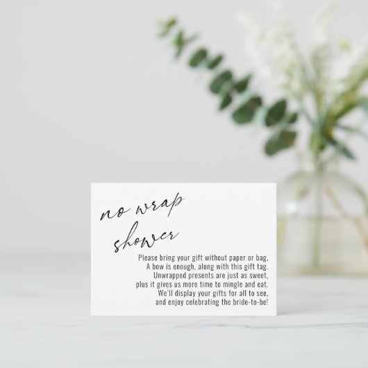 Elegant handschrift Geen schrootschoeisel, wit Informatiekaartje (Staand voorkant)