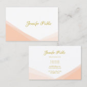 Elegant handschrift Gold Script Moderne Sjabloon Visitekaartje (Voorkant / Achterkant)