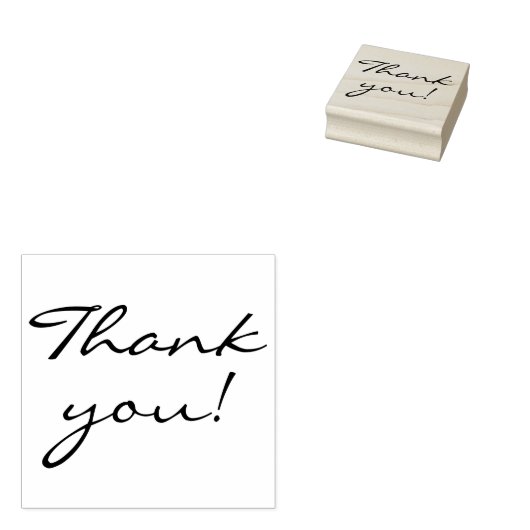 Elegant Handschrift Hartelijk dank Rubberstempel (Gestempeld)