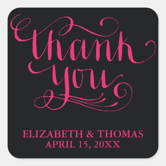 ELEGANT HANDSCHRIFTELIJKE SCRIPT DANK U STICKERS (Voorkant)