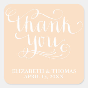 ELEGANT HANDSCHRIFTELIJKE SCRIPT DANK U STICKERS