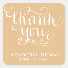 ELEGANT HANDSCHRIFTELIJKE SCRIPT DANK U STICKERS