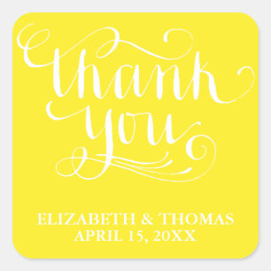 ELEGANT HANDSCHRIFTELIJKE SCRIPT DANK U STICKERS