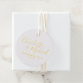 Elegant handtekening script goud bedankjes labels (Met doos)