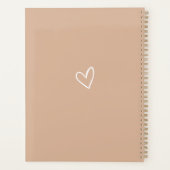 Elegant Handtekening Script Tan Taupe Bruiloft Planner (Achterkant)