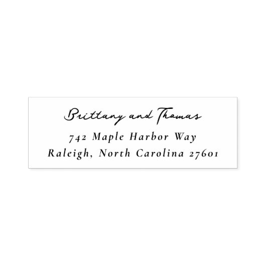 Elegant Handwritten Address Zelfinktende Stempel (Design)