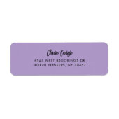 Elegant Handwritten Script Return Address  Etiket (Voorkant)