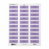 Elegant Handwritten Script Return Address  Etiket (Full Sheet)