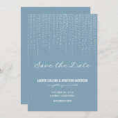 Elegant hangende lichten sparen de Datum Save The Date (Voorkant / Achterkant)