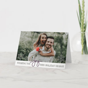 Élégant Hanoukka Joy Carte photo plié