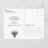 Elegant Hanukkah foto-Briefkaart Feestdagenkaart (Achterkant)