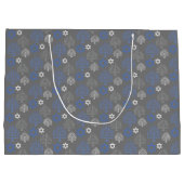Elegant Hanukkah Holiday Pattern Groot Cadeauzakje (Achterkant)