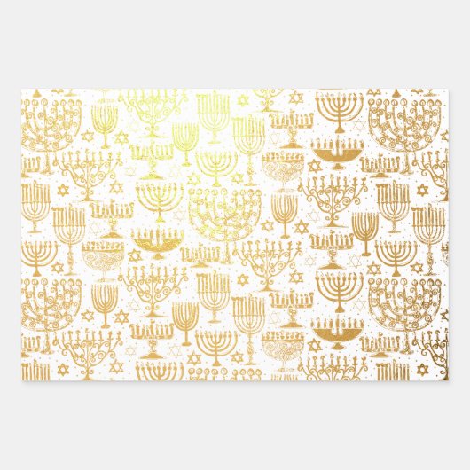 Elegant Hanukkah Menorah Pattern (Voorkant)