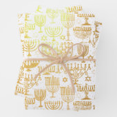 Elegant Hanukkah Menorah Pattern (In situ)