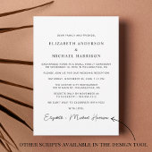 Elegant Happily Ever After Foto Bruiloftsreceptie Aankondiging