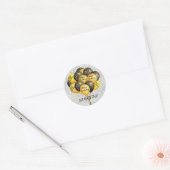 Elegant Happy Birthday Round Stickers (Envelop)