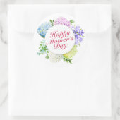 Élégant Happy Mère's Day Floral Frame Sticker (Sac)