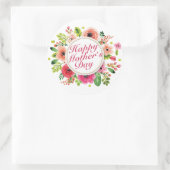 Élégant Happy Mère's Day Floral Frame Sticker (Sac)