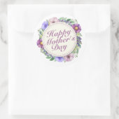 Élégant Happy Mère's Day Floral Frame Sticker (Sac)