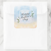 Élégant Happy Mère's Day Floral Frame Sticker (Sac)
