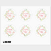 Élégant Happy Mère's Day Floral Frame Sticker (Feuille)