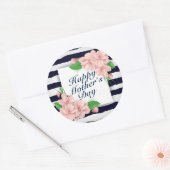 Élégant Happy Mère's Day Floral Frame Sticker (Enveloppe)