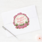 Élégant Happy Mère's Day Floral Frame Sticker (Enveloppe)