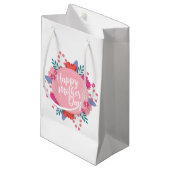Elégant Happy Mère's Day Floral Wreath Cadeau Sac  (Devant Angle)