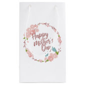 Elégant Happy Mère's Day Floral Wreath Cadeau Sac  (Dos)