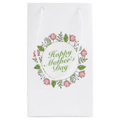 Elégant Happy Mère's Day Floral Wreath Cadeau Sac (Dos)