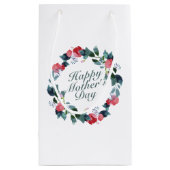 Elégant Happy Mère's Day Floral Wreath Cadeau Sac  (Dos)