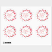 Élégant Happy Mère's Day Floral Wreath Sticker (Feuille)